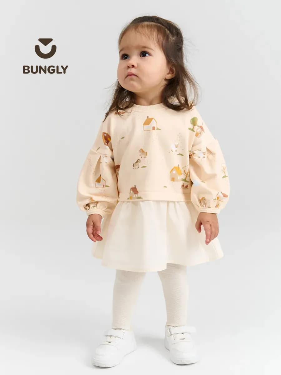 Платье с хлопковой юбкой для малышей