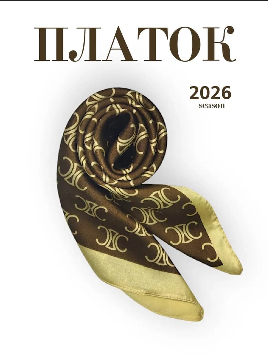 Платок женский шелковый на шею