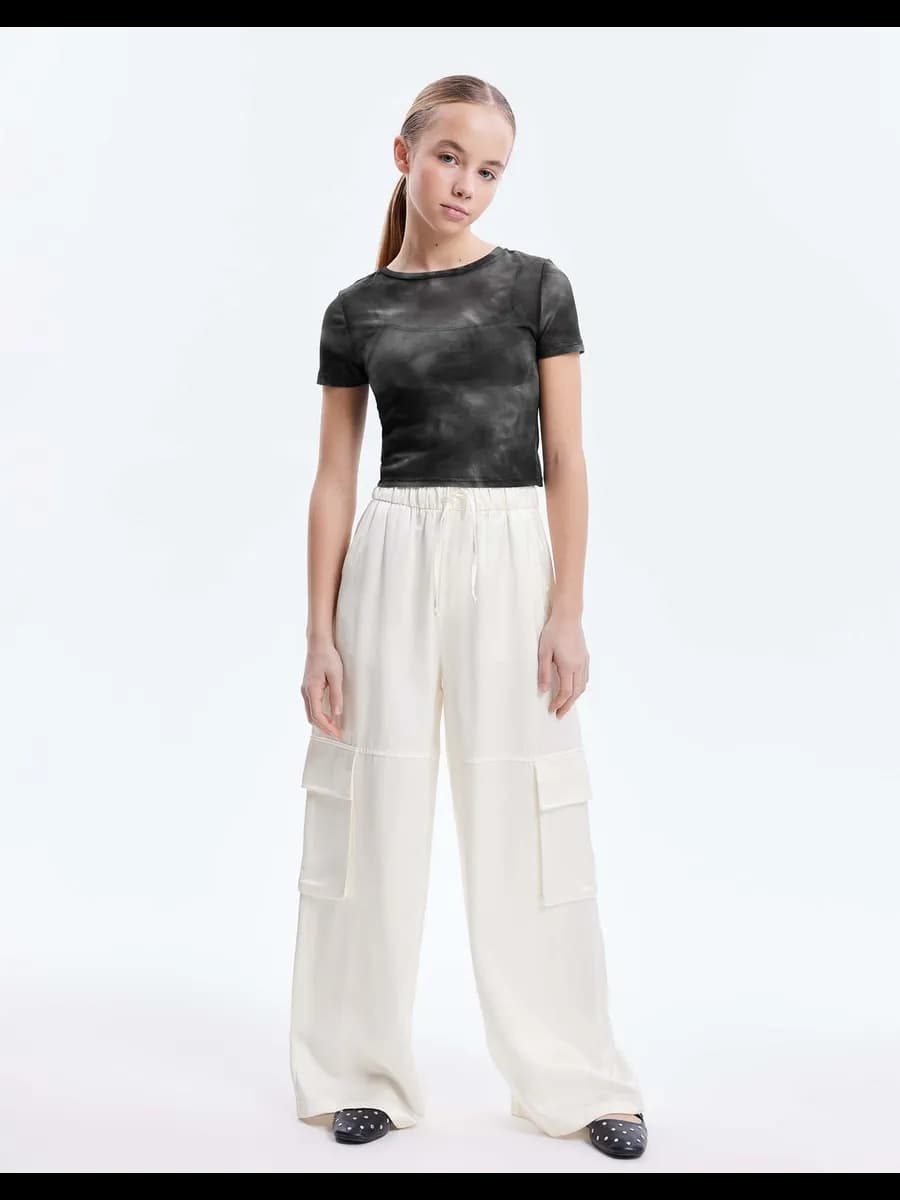 Многослойный топ с тотальным принтом