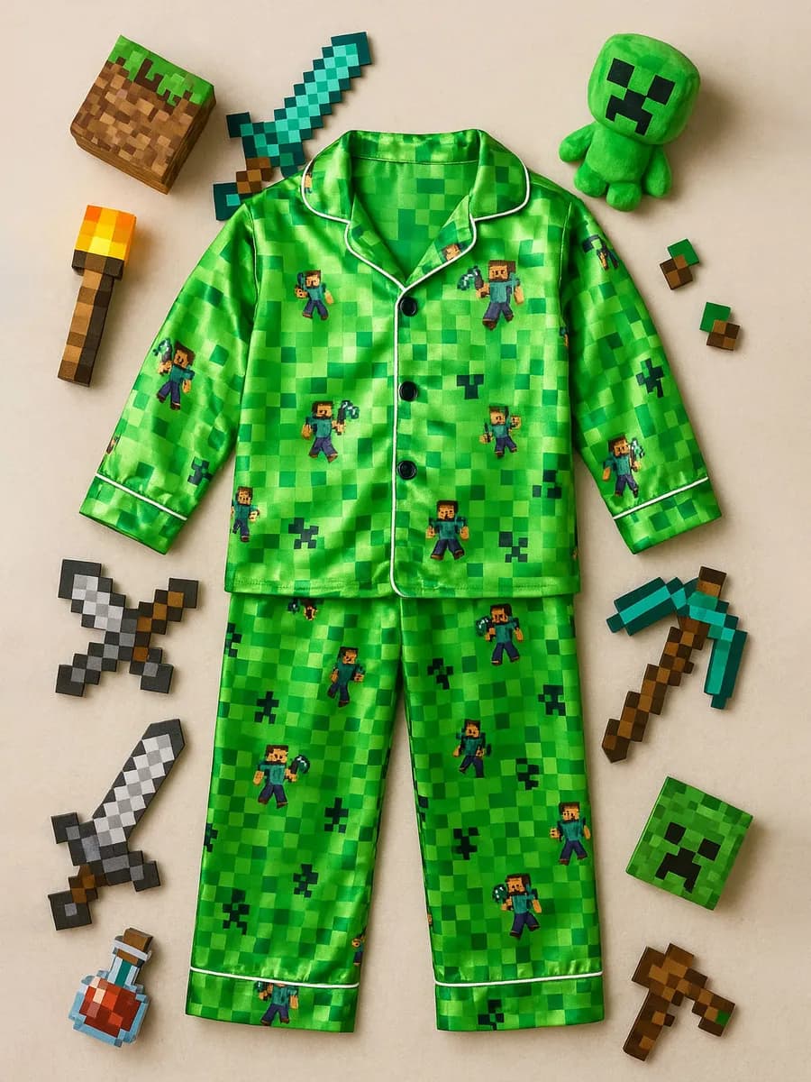 Пижама Майнкрафт детская атласная