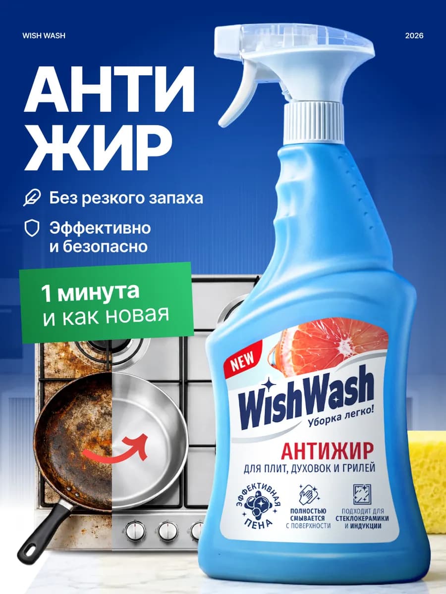 Антижир чистящее средство спрей от жира для кухни