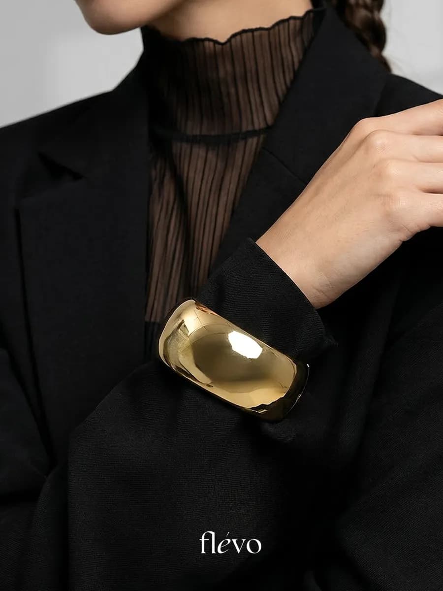 Браслет на руку кафф широкий бижутерия