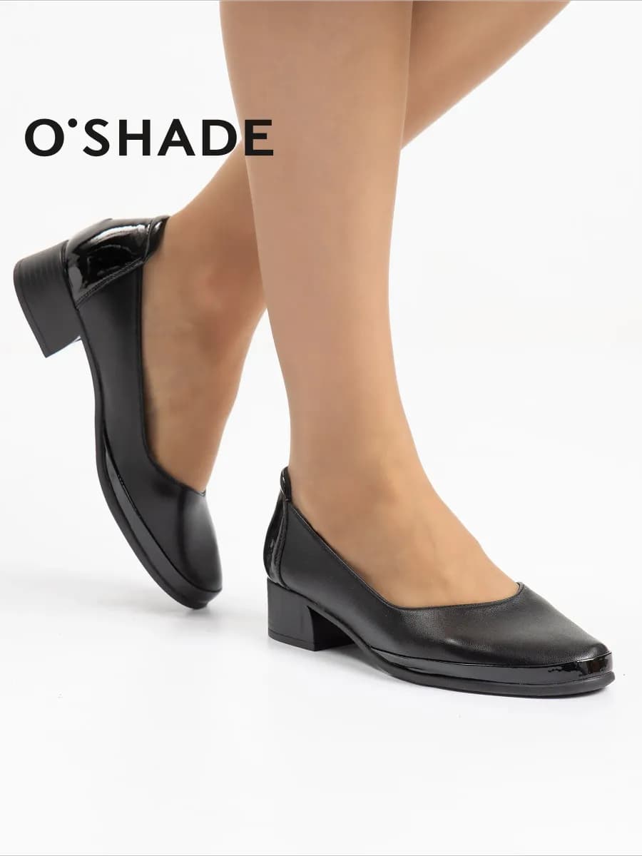 Туфли женские на низком каблуке