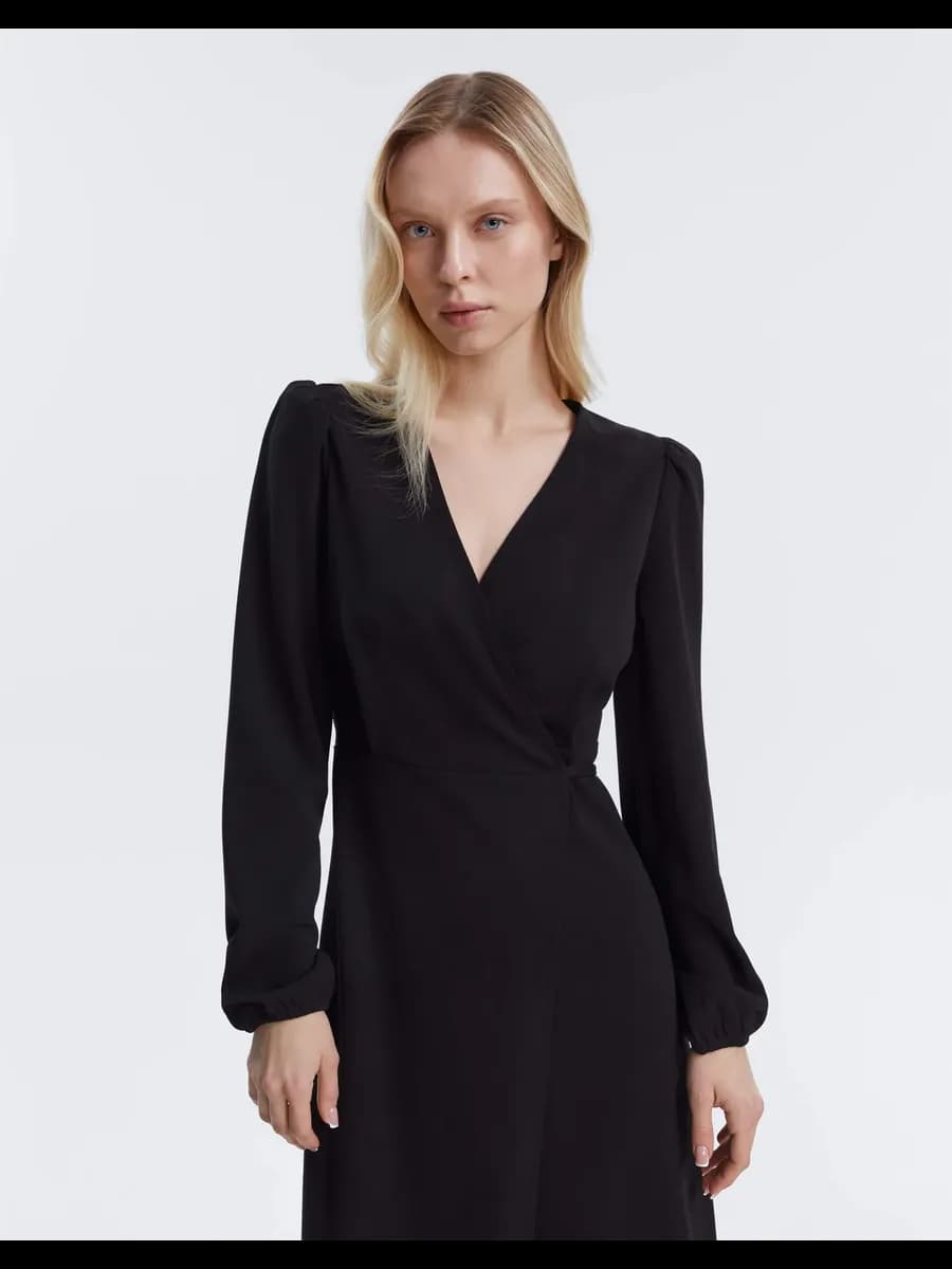 Черное платье длинное