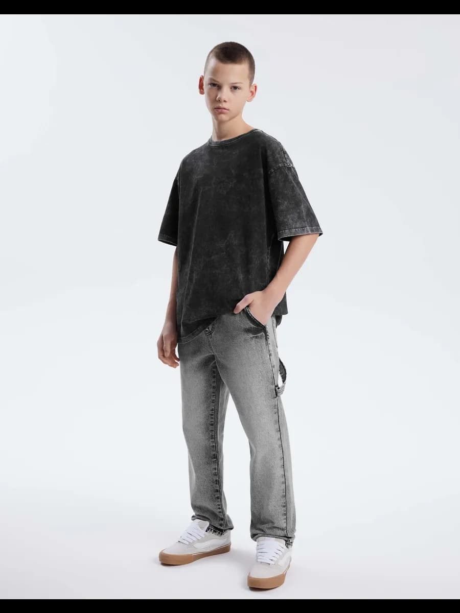 Серые джинсы Straight Carpenter на резинке