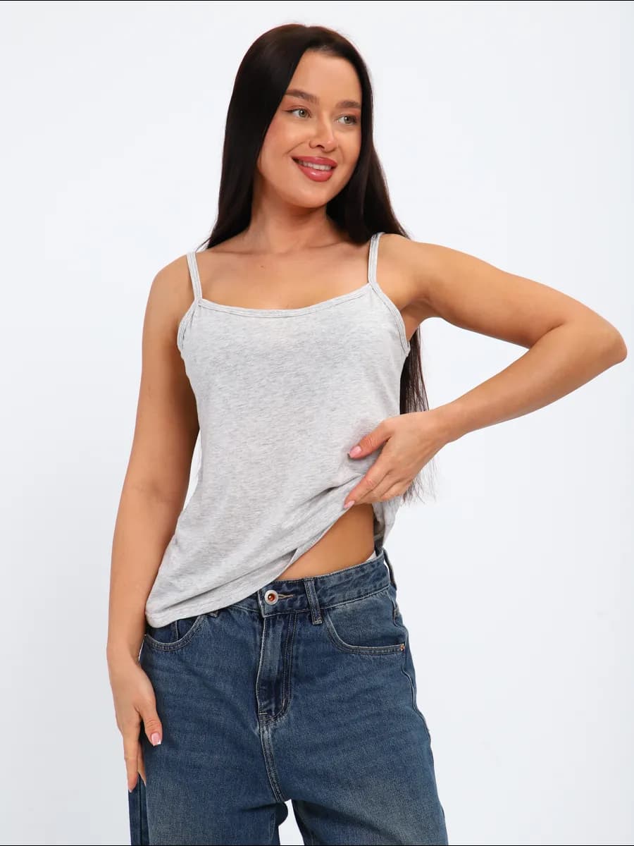 майка бельевая хлопковая трикотажная