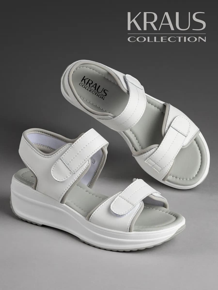 Босоножки белые на платформе