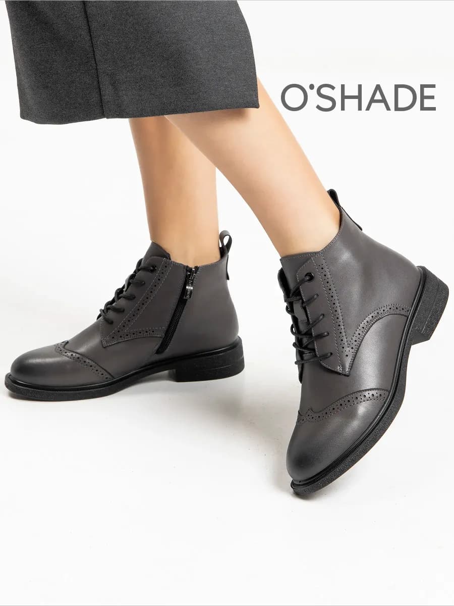 Ботинки женские демисезонные натуральная кожа - фото 1