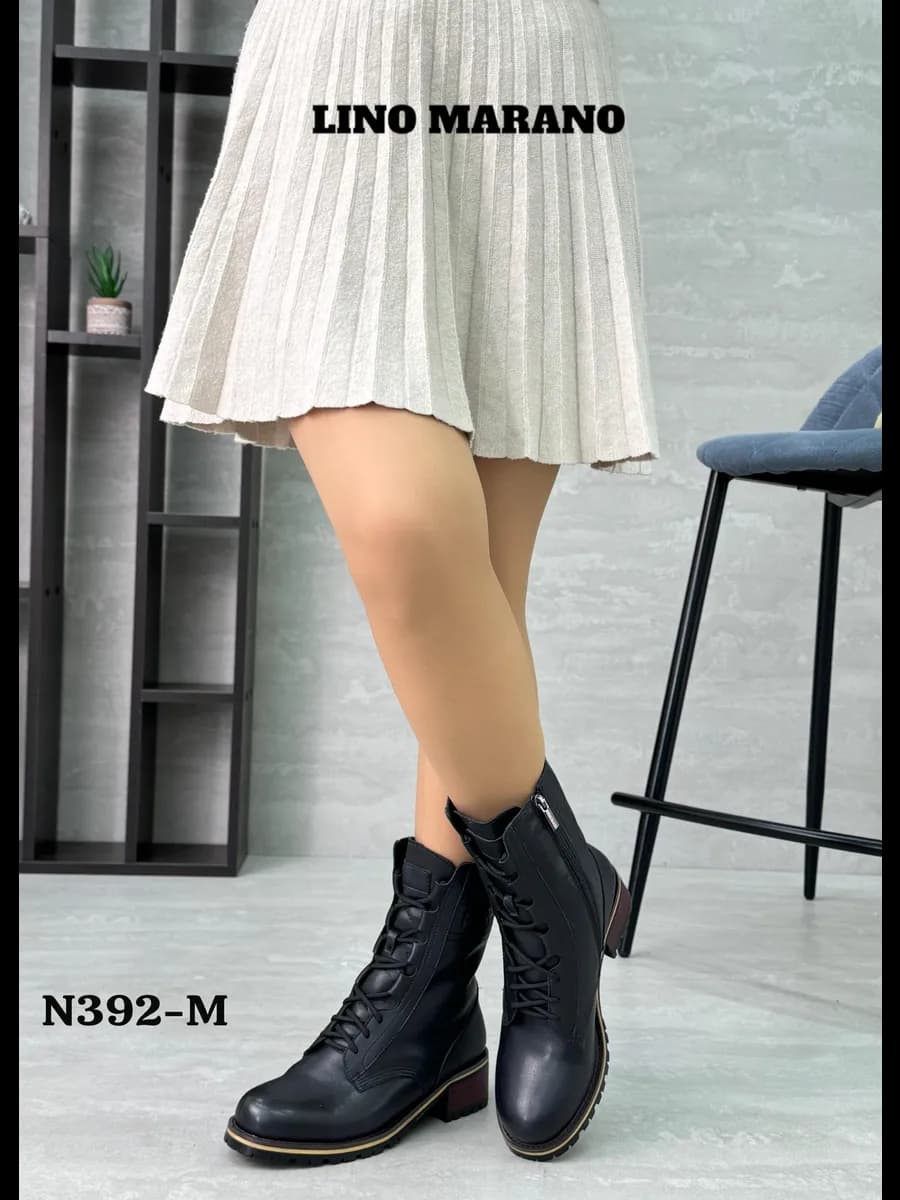 Зимние ботинки кожаные на платформе