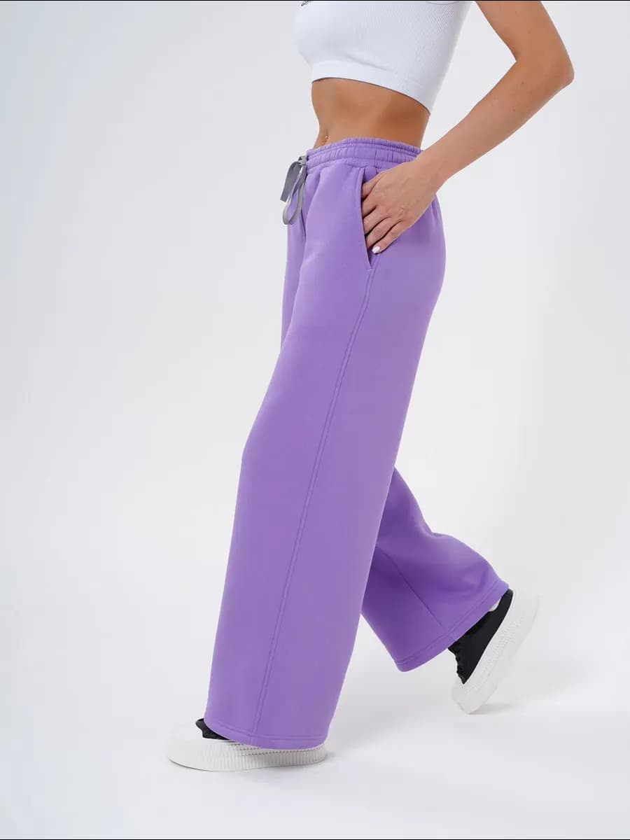 Брюки спортивные широкие утепленные