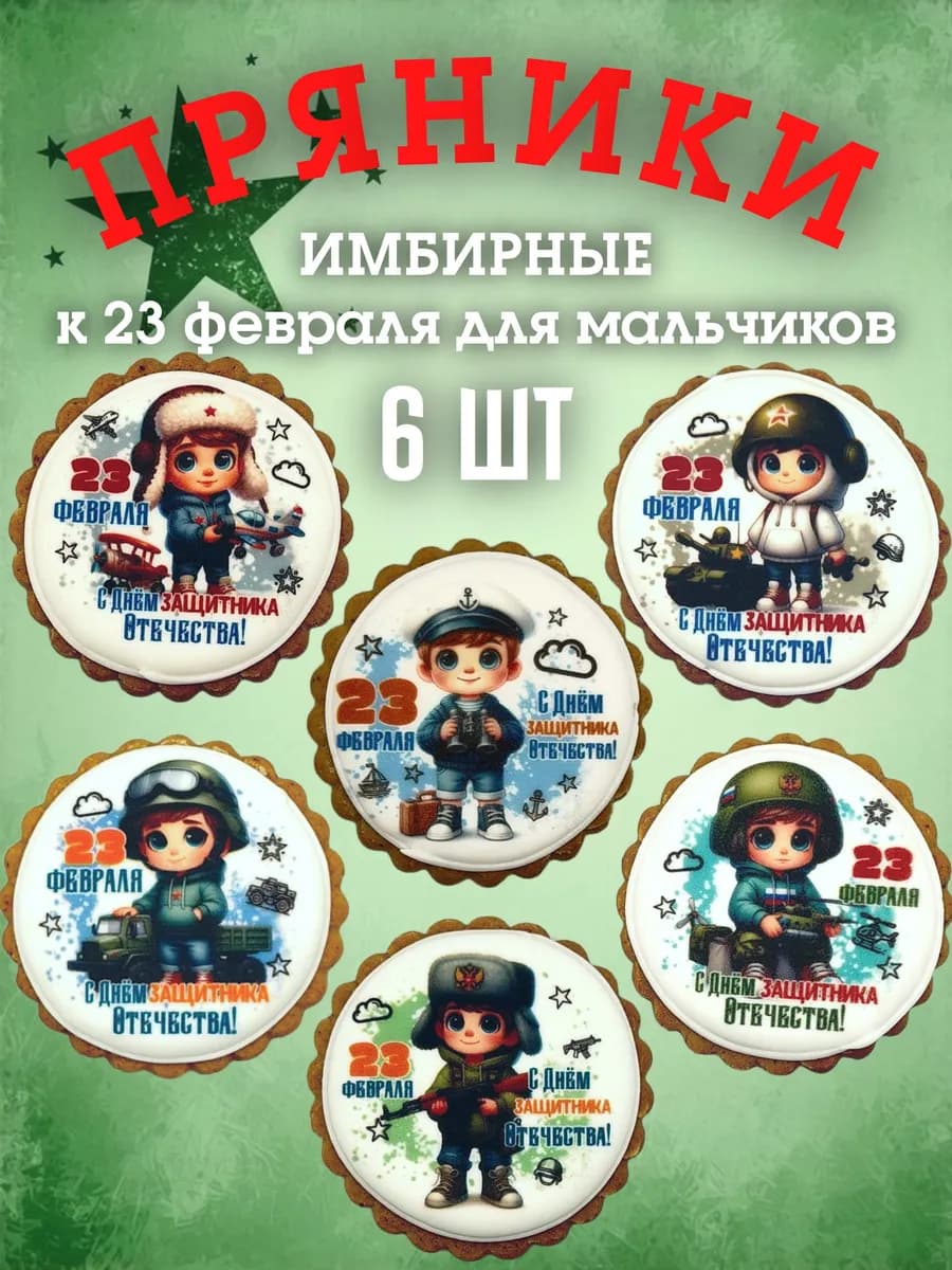 Пряники имбирные 23 февраля дети с техникой