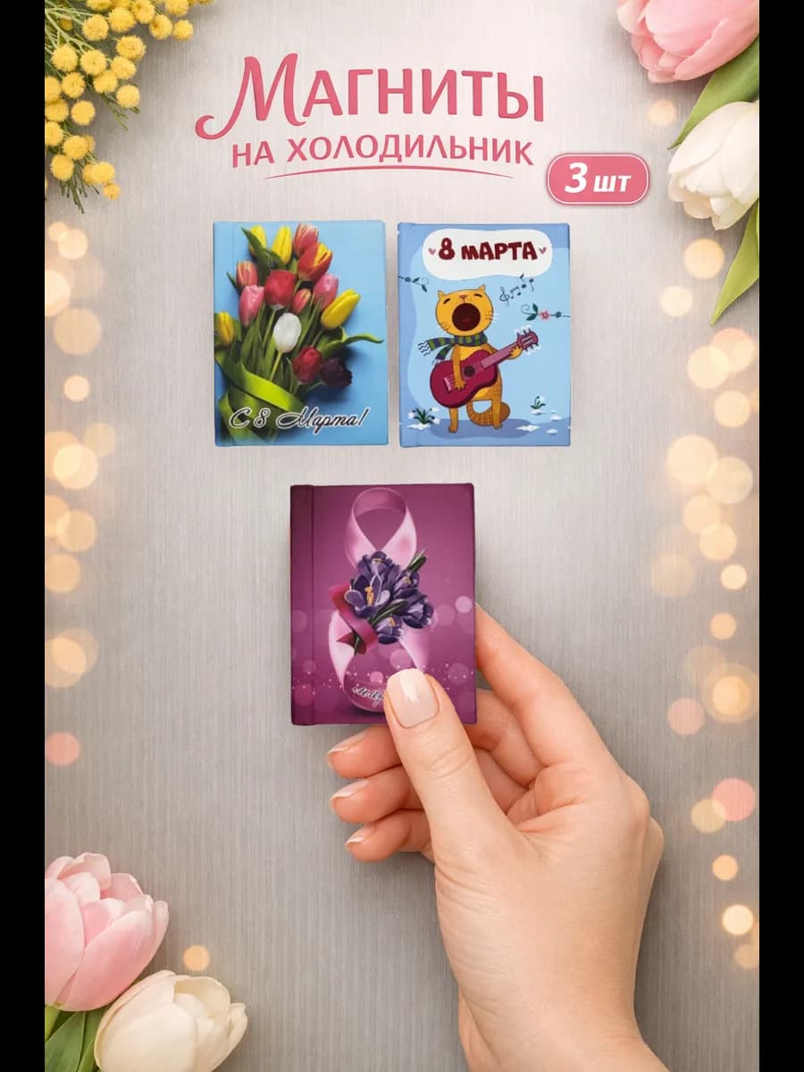 Магниты на холодильник 8 Марта