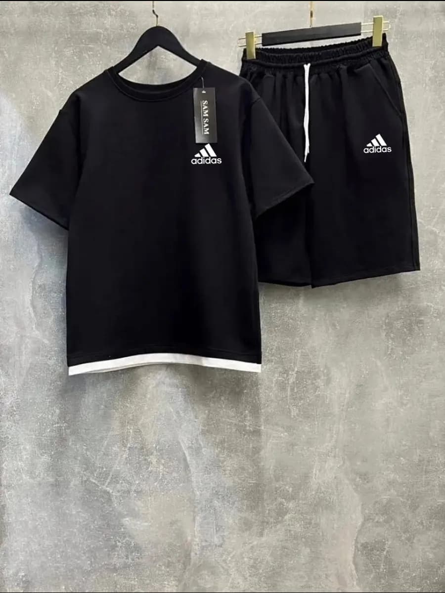Костюм спортивный летний футболка и шорты Adidas