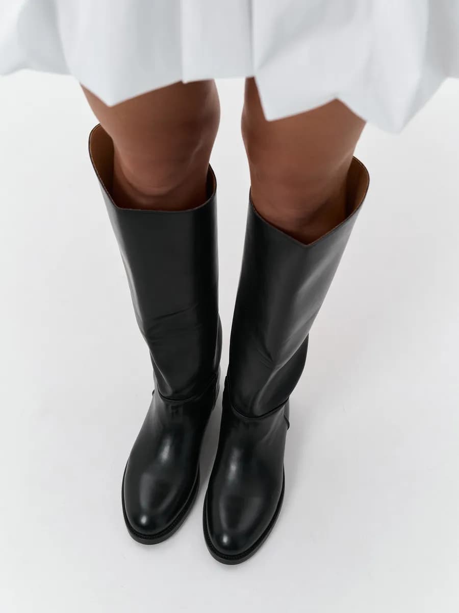 Сапоги трубы жокейские демисезонные классика