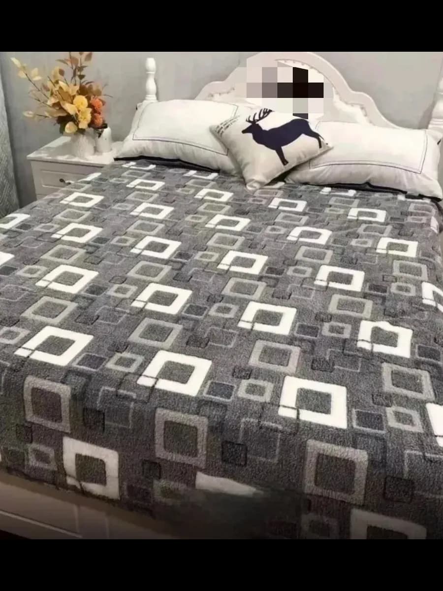Плед покрывало на диван и кровать пушистый 180x200