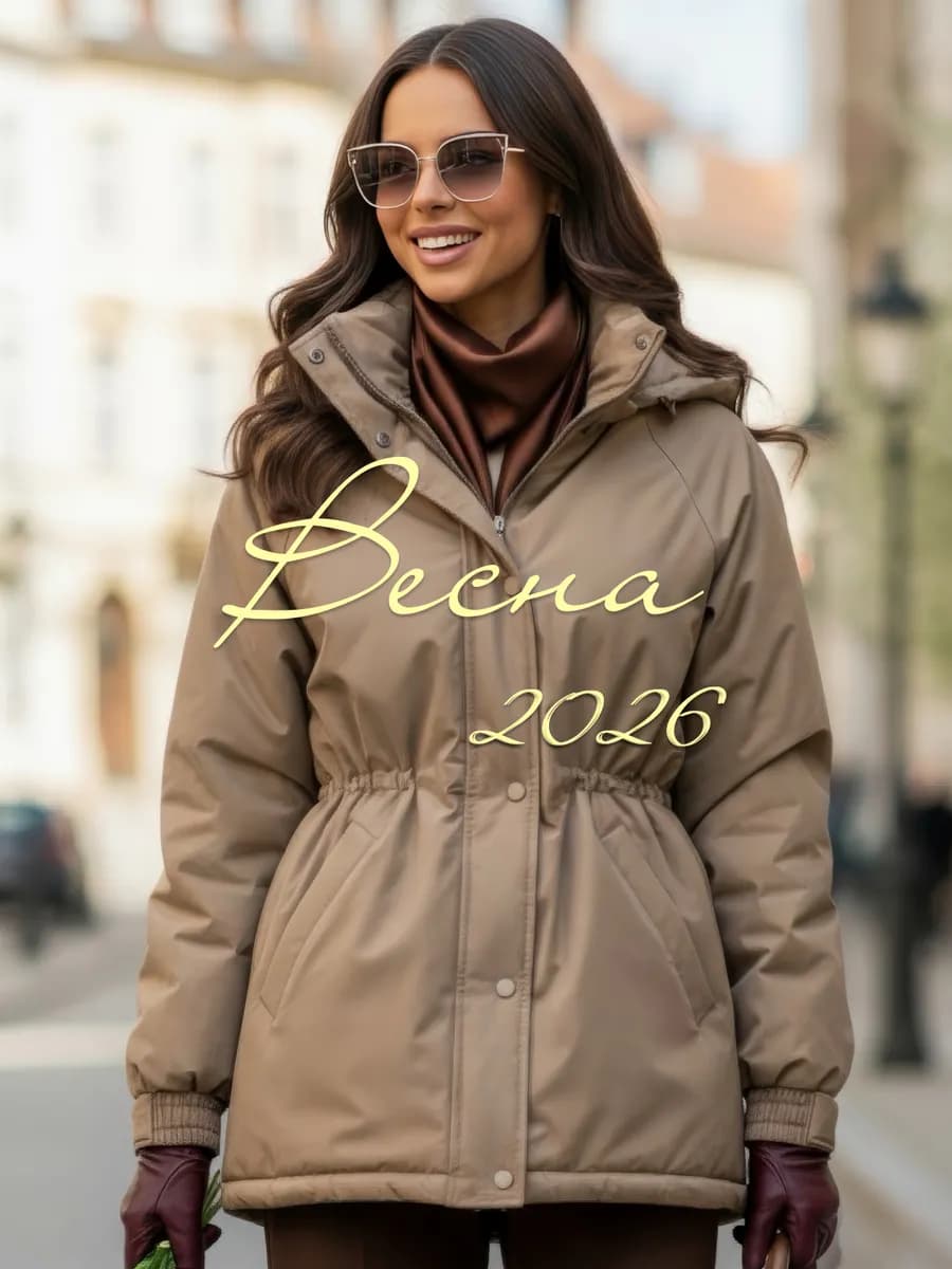 Куртка демисезонная парка с капюшоном удлиненная