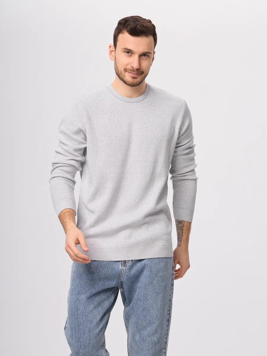 Свитер классический пуловер вязаный