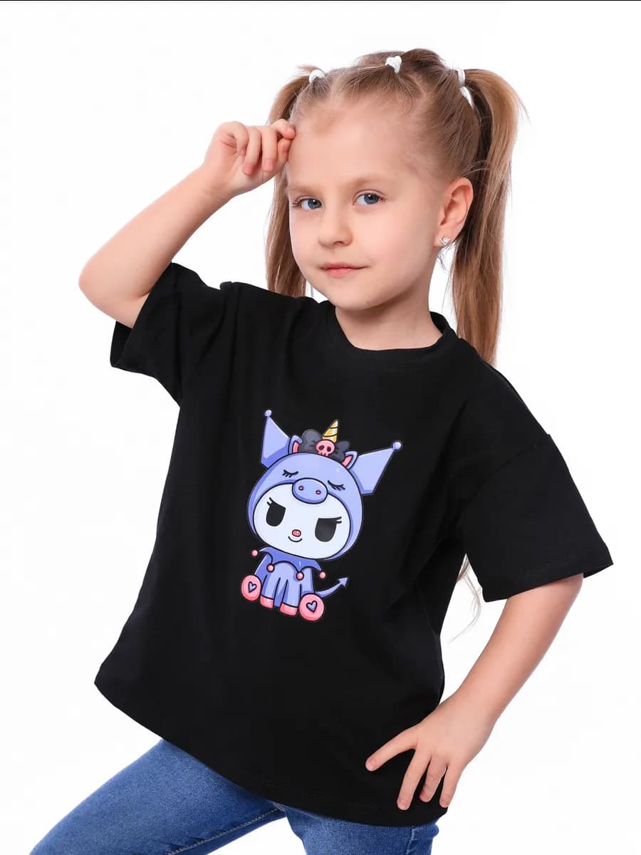 футболка китти черная - фото 1