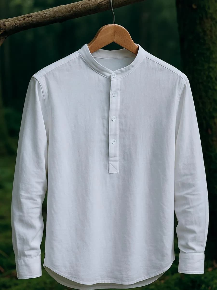 Рубашка мужская с длинным рукавом летняя белая