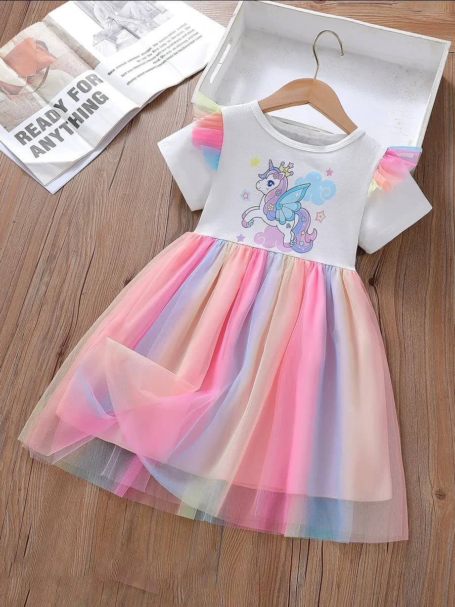 Платье в садик летнее с единорогом