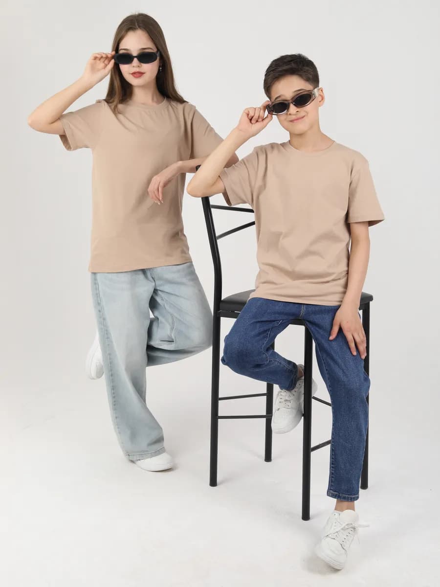 Футболка детская однотонная