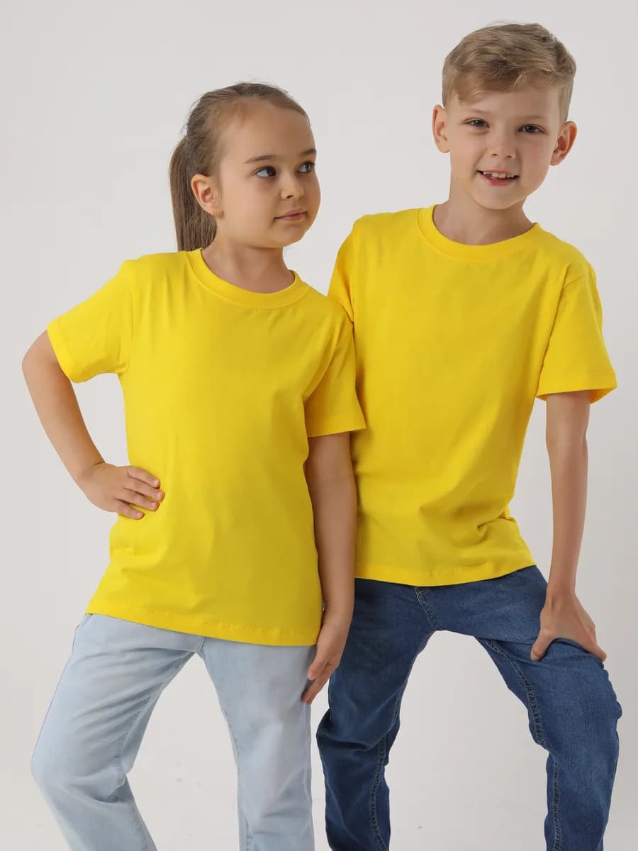 Футболка детская однотонная - фото 1