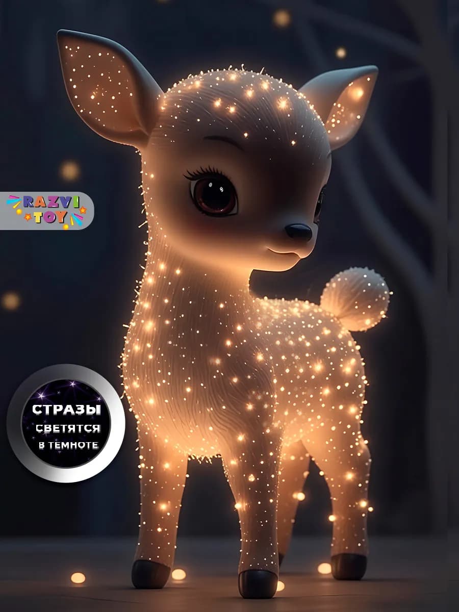 Светящаяся алмазная мозаика 30х40 без подрамника