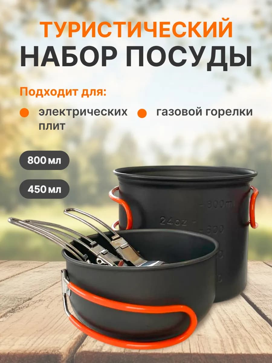 Набор посуды туристический походный