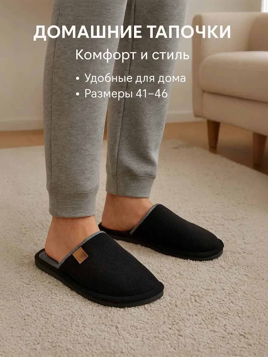 Тапочки домашние закрытые