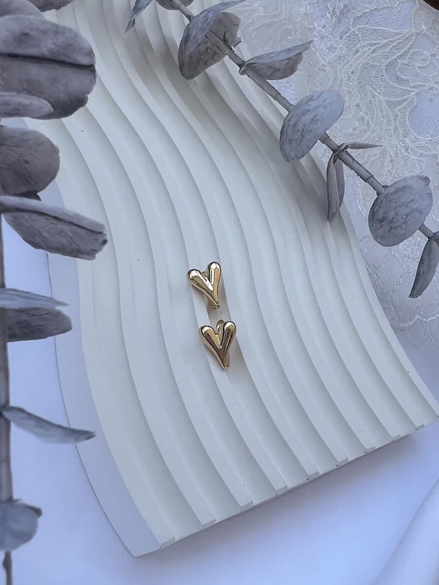 Бижутерия серьги Сердечки