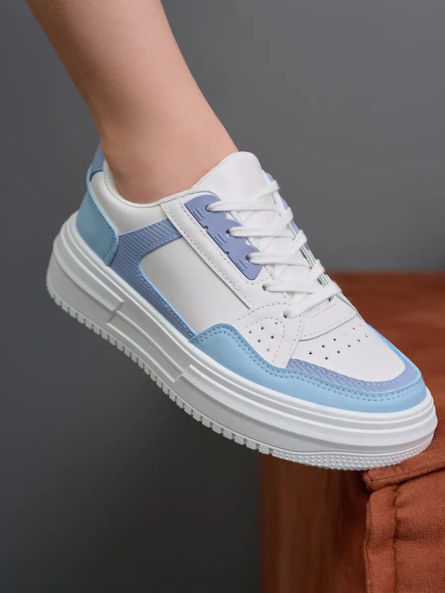 Кеды на платформе кожаные