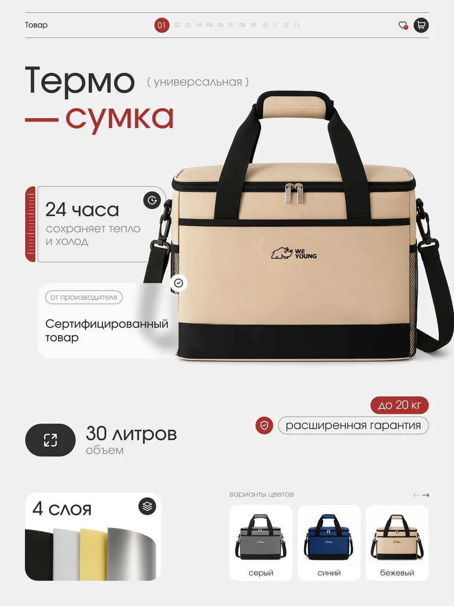Сумка холодильник термосумка 30 л
