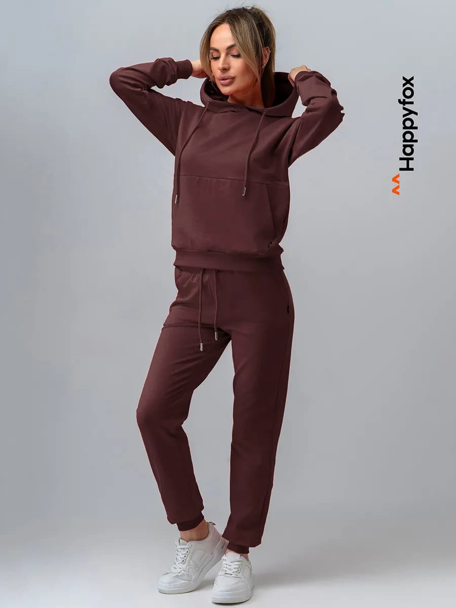 Костюм спортивный с джоггерами из футера двухнитки