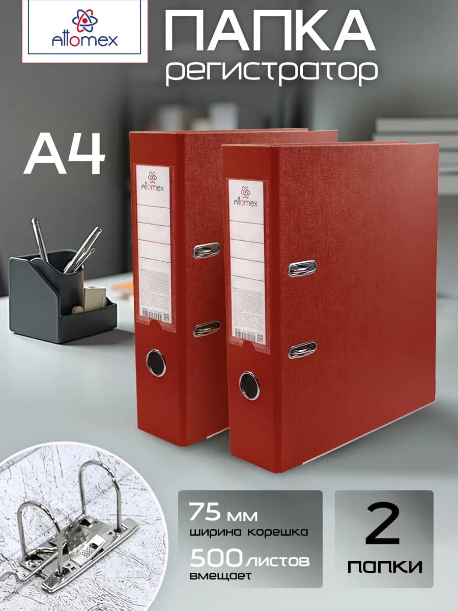 Папка регистратор на кольцах для документов А4 2 шт