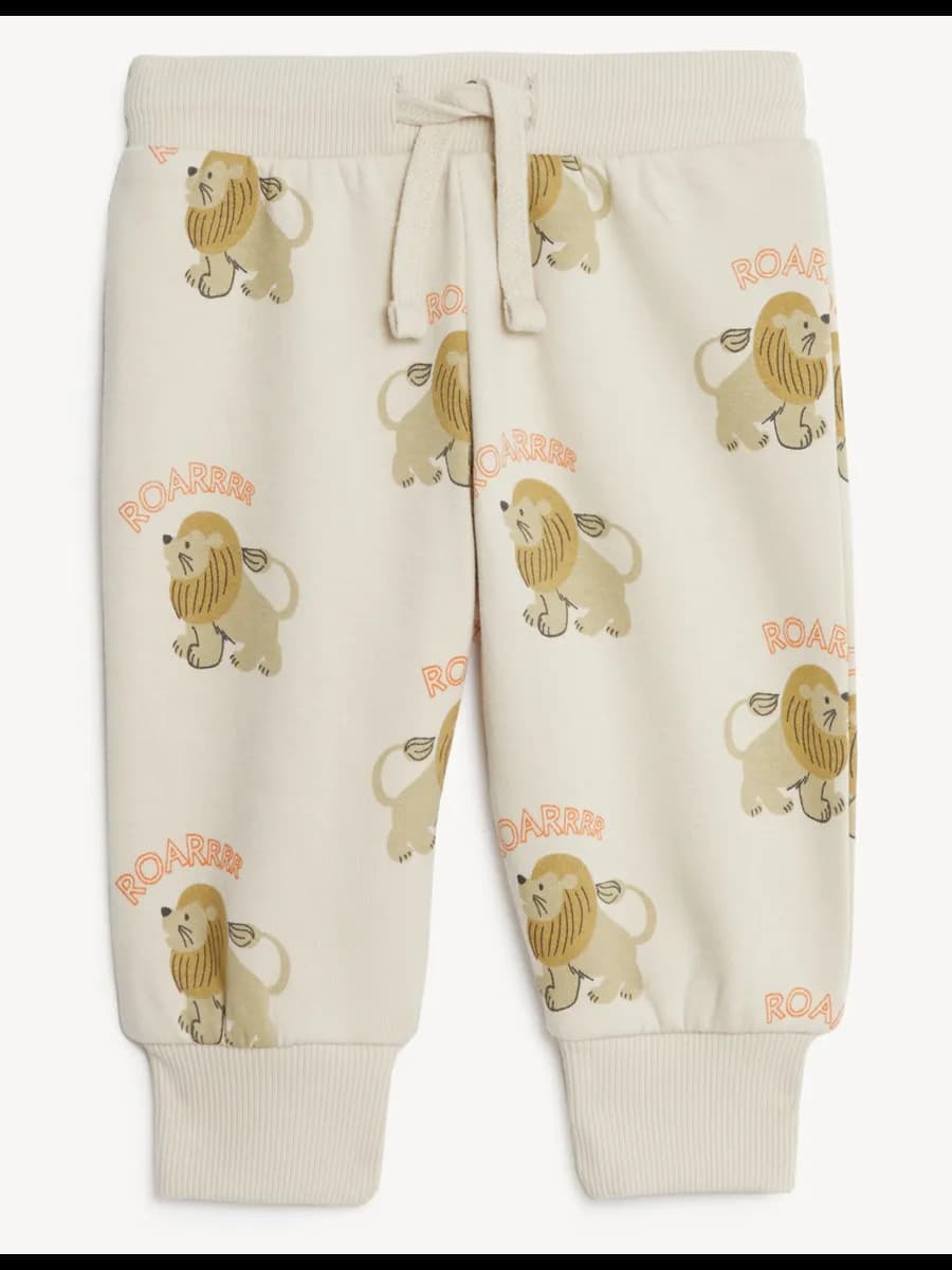 Брюки для малышей джоггеры пижамные с принтом - фото 1