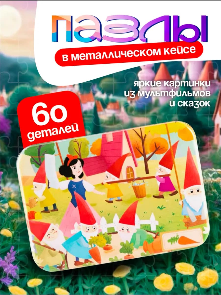 Пазлы детские. Белоснежка и семь гномов