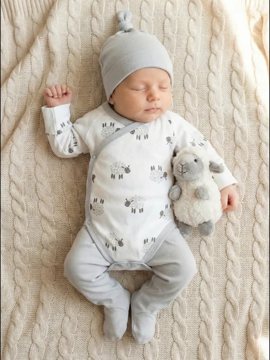 Комплект для новорожденного Боди и ползунки с шапочкой