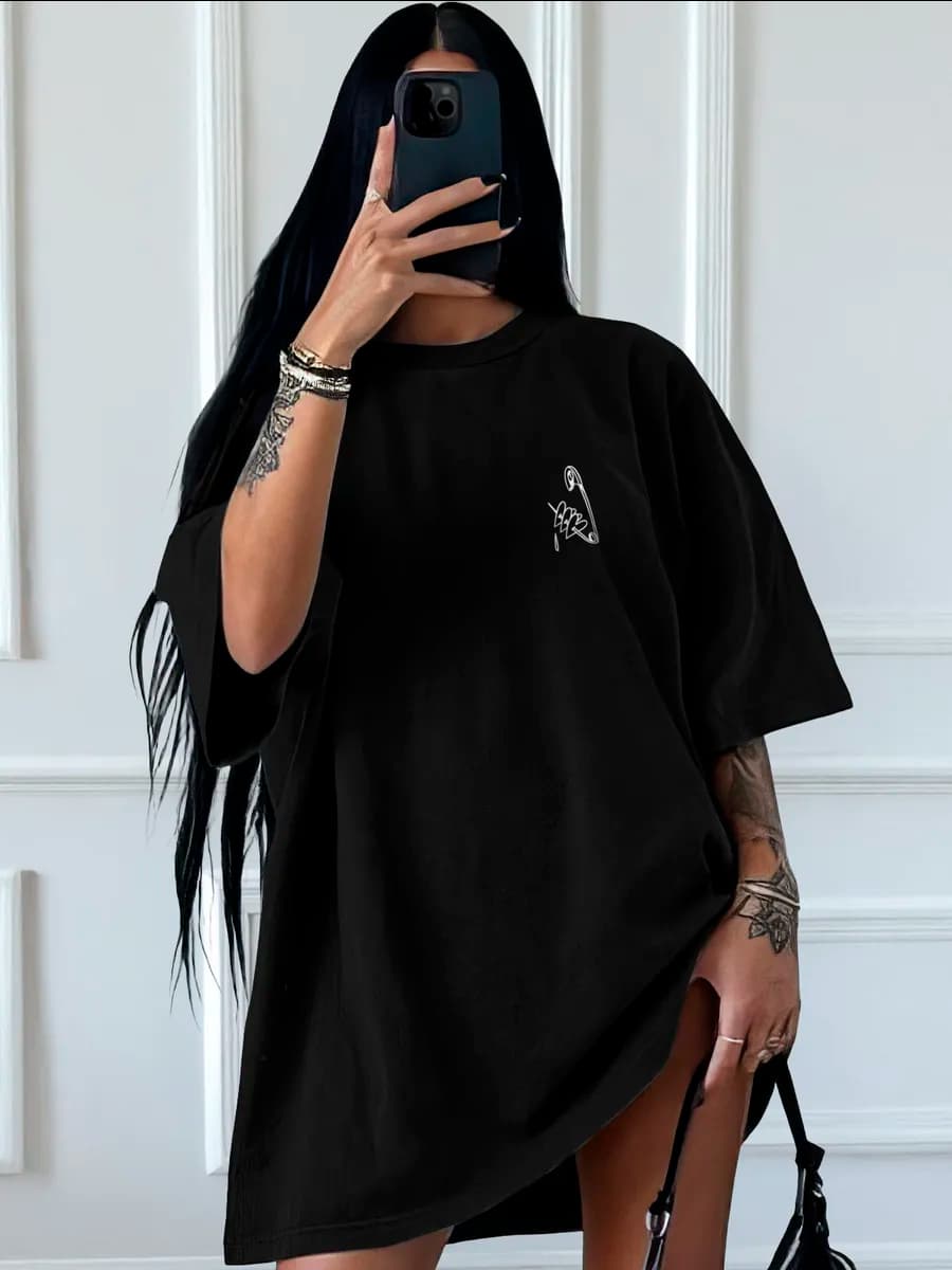 Футболка оверсайз c принтом - фото 1