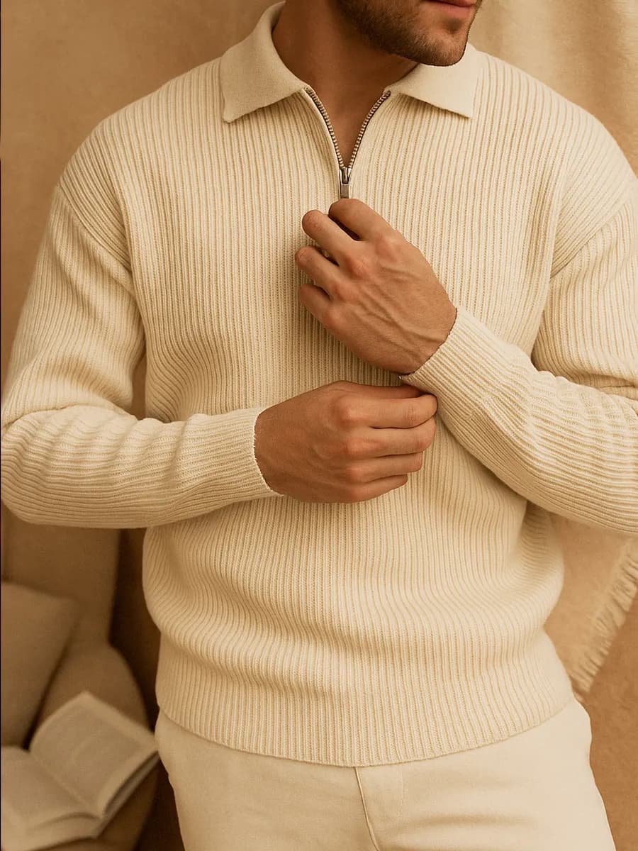 Свитер на молнии оверсайз