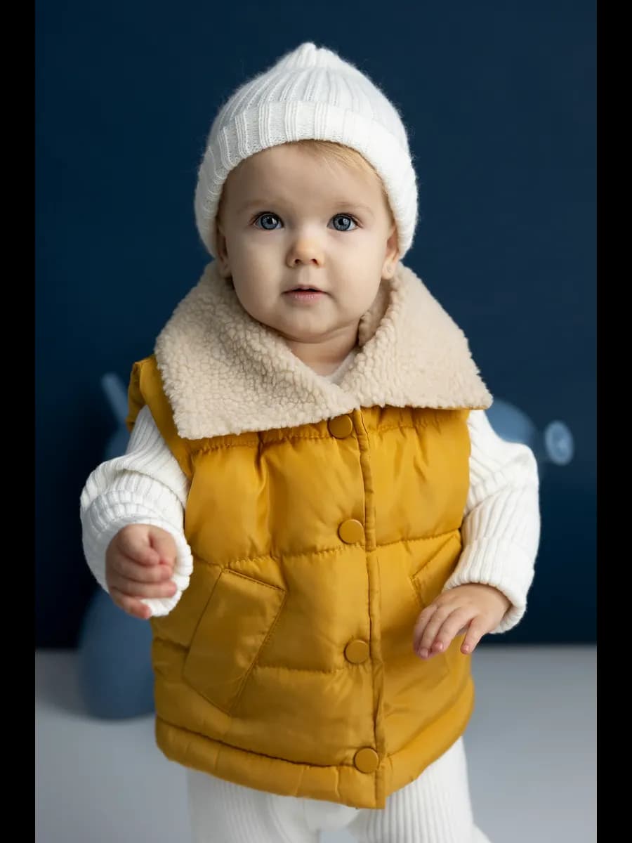 Жилет детский утепленный с карманами