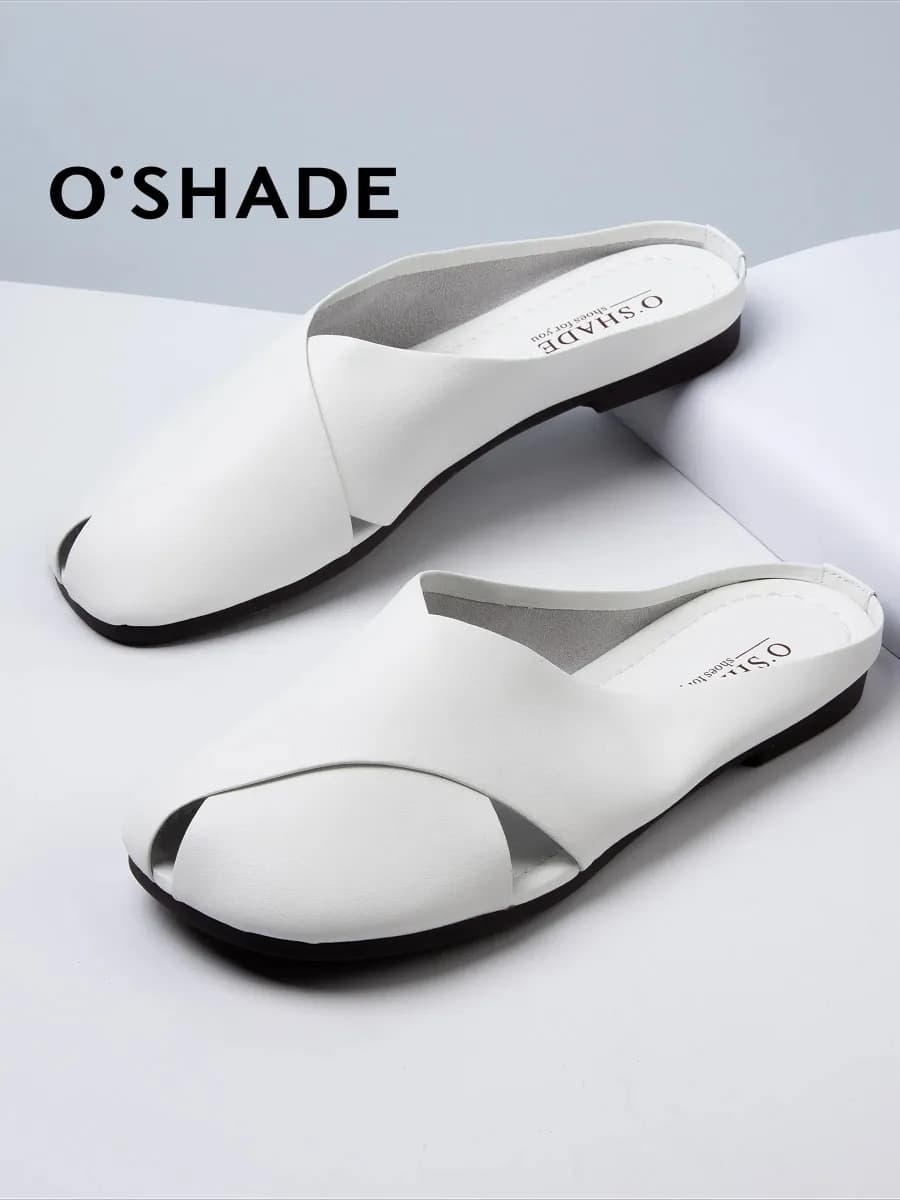 Мюли женские белые