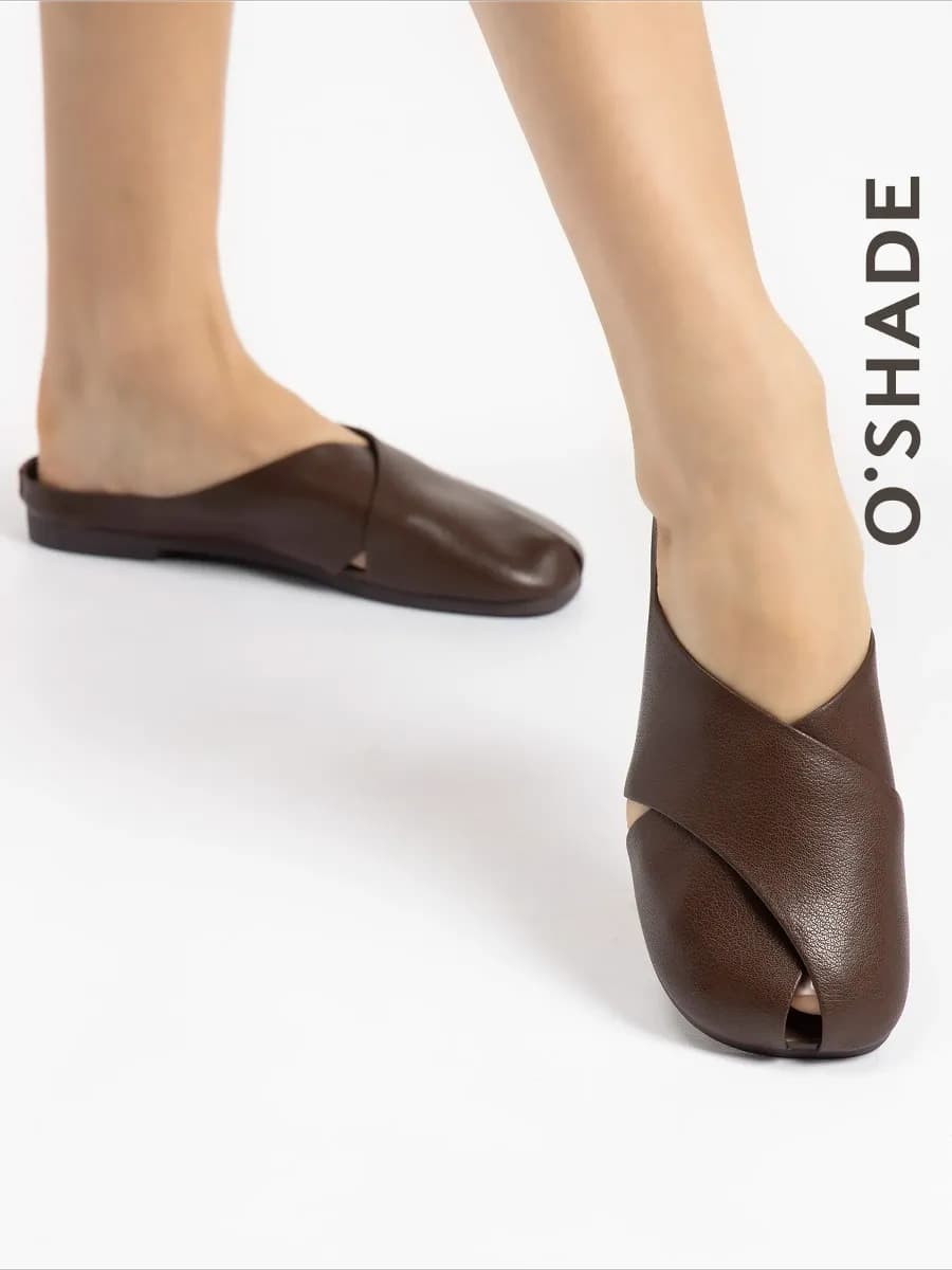 Мюли женские коричневые