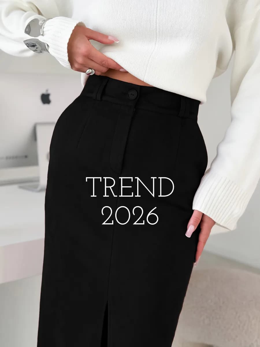 Юбка миди карандаш с разрезом офисная