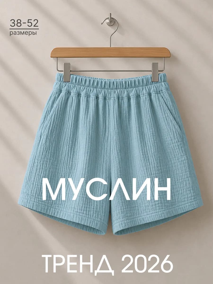 Шорты муслиновые пляжные женские