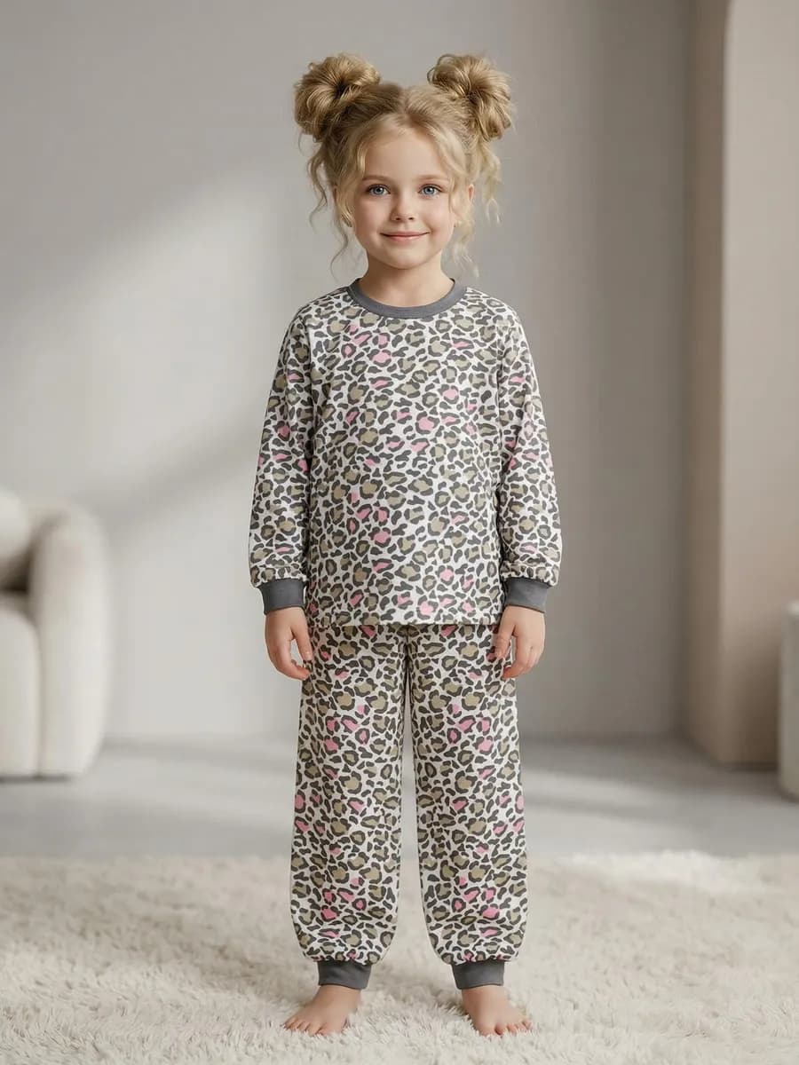Пижама детская со штанами и кофтой домашний костюм хлопок