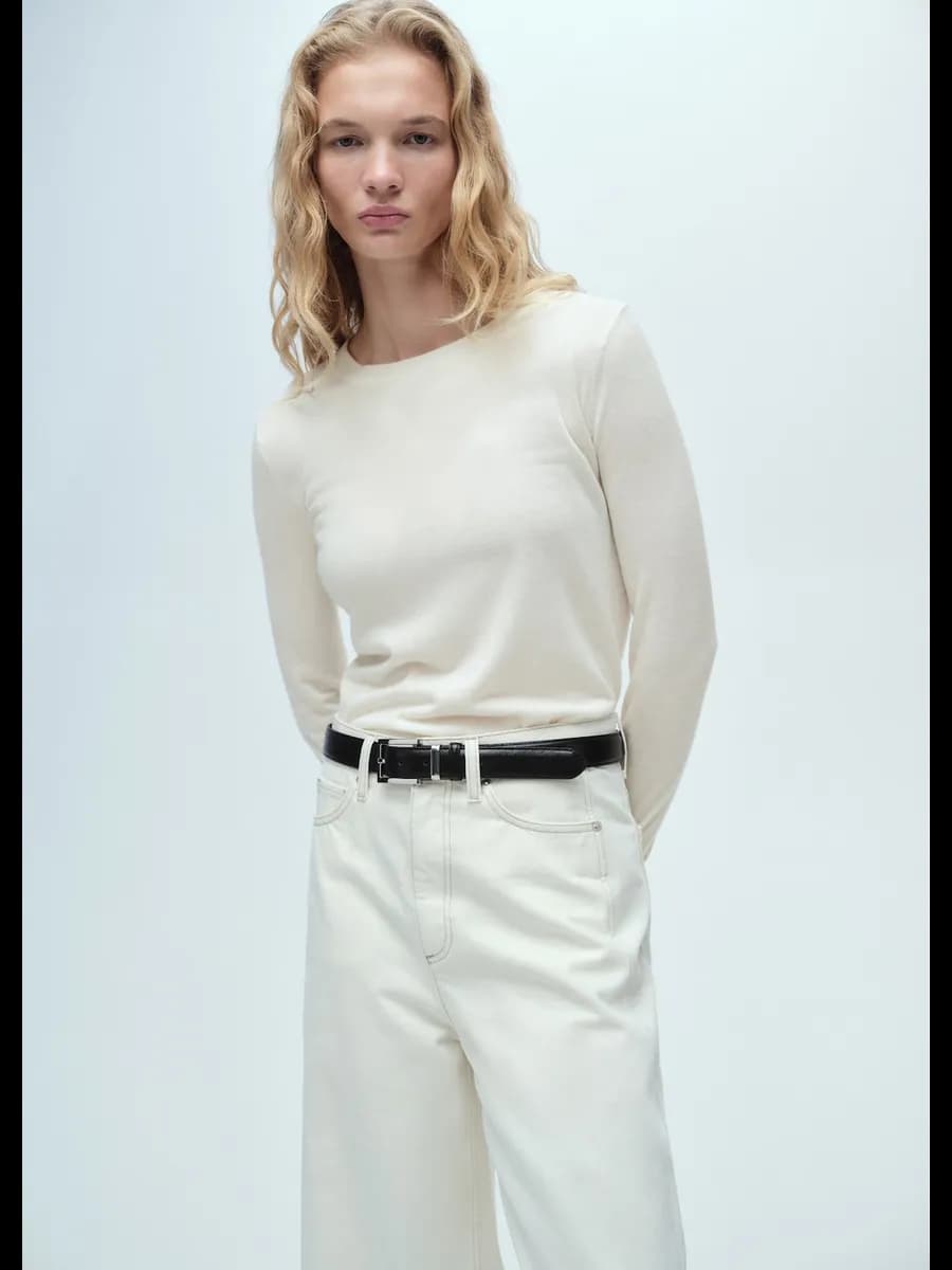 Джемпер из смесовой шерсти с круглой горловиной "LUCCA"