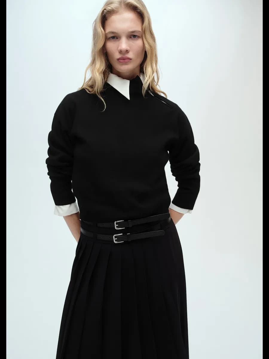 Джемпер с воротником perkins и молнией "KONPAKTU"