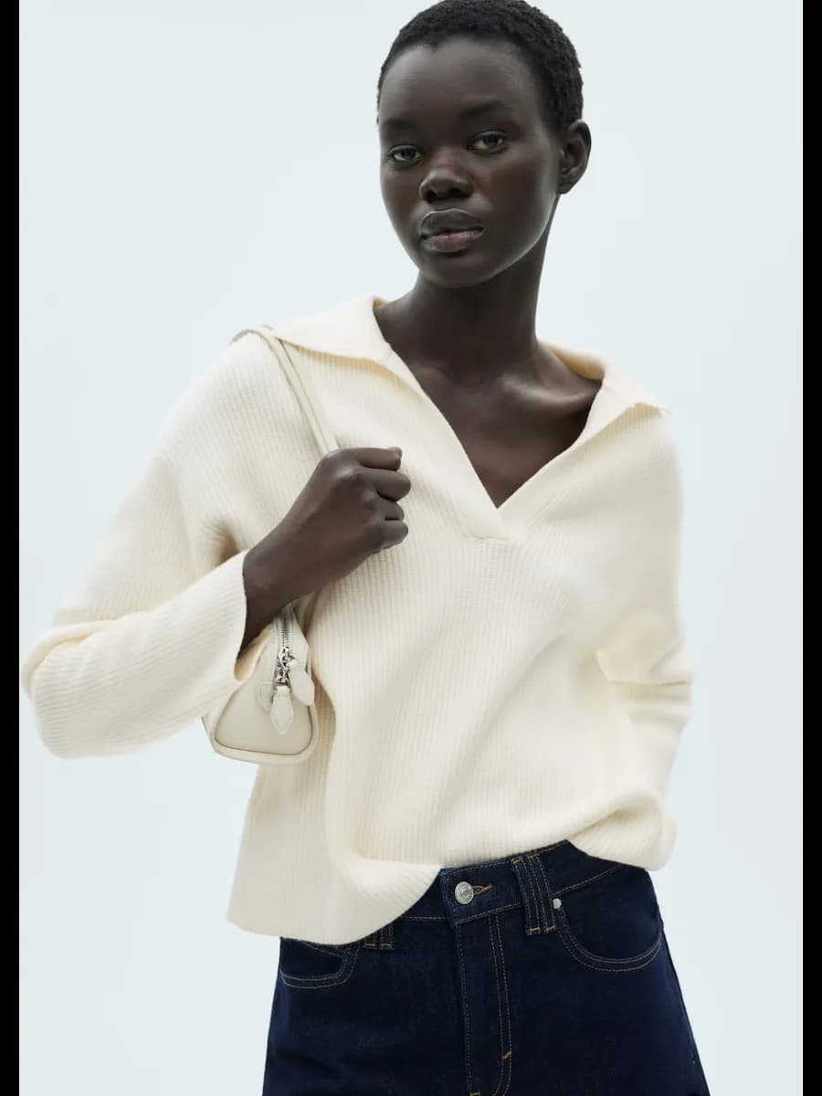 Вязаный джемпер с воротником поло "CUCO"