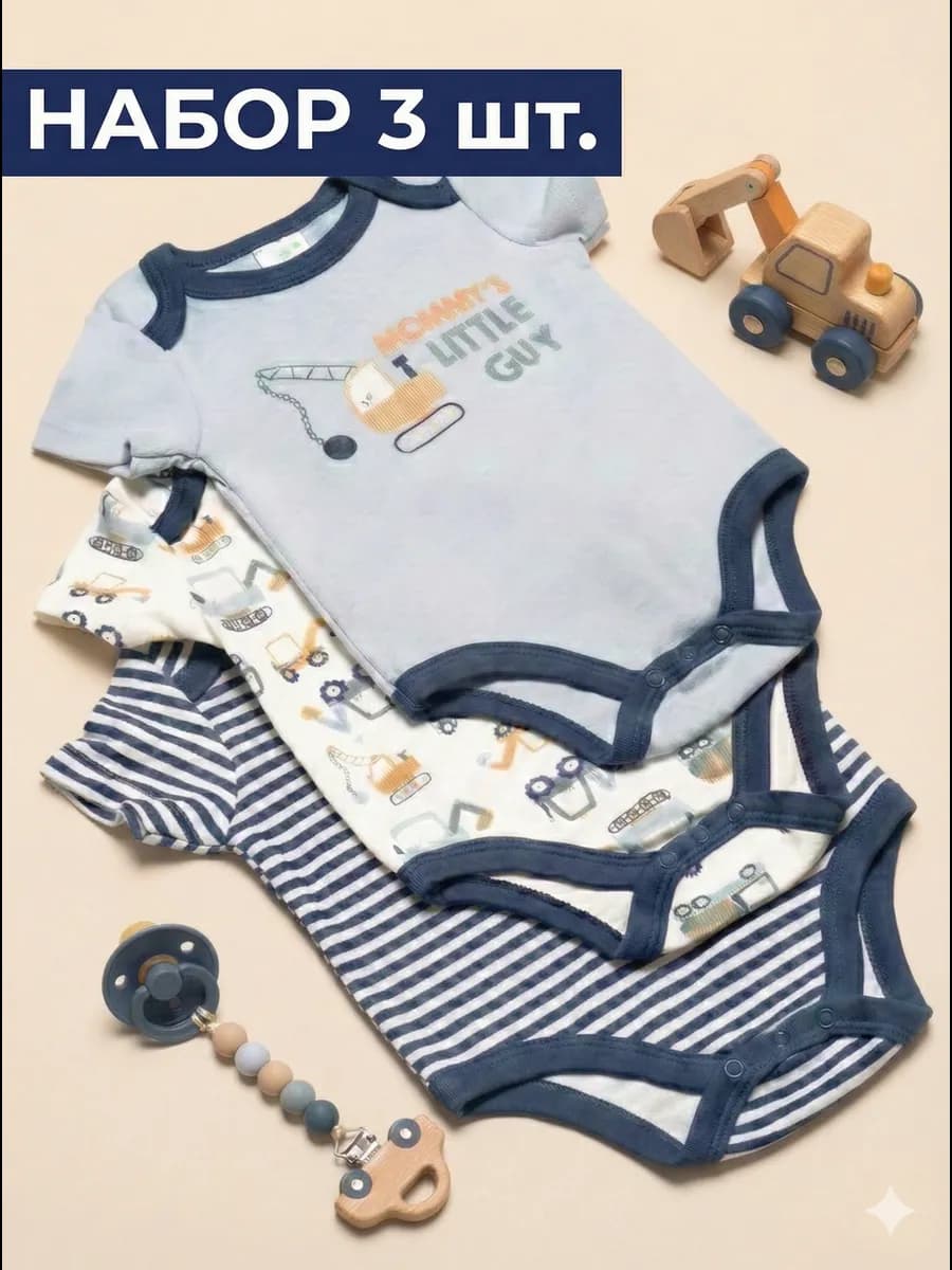 Боди для новорожденных набор - фото 1