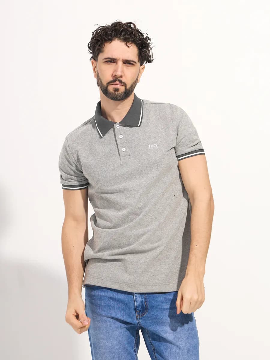 Футболка поло базовая с коротким рукавом хлопок